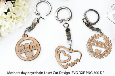 Mothers Day Keychain Design. Mothers Day Gift. SVG Samaha Design 