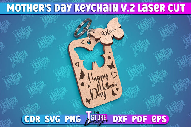 Mother’s Day Keychain | Happy Mother’s Day | Mom SVG Quotes | Gift for Granny v.2 SVG The T Store Design 