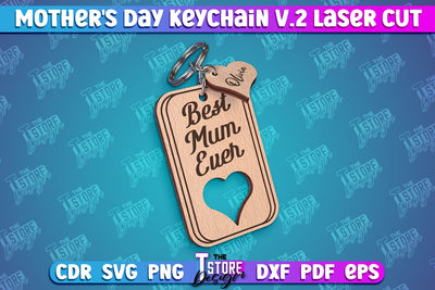 Mother’s Day Keychain | Happy Mother’s Day | Mom SVG Quotes | Gift for Granny v.2 SVG The T Store Design 