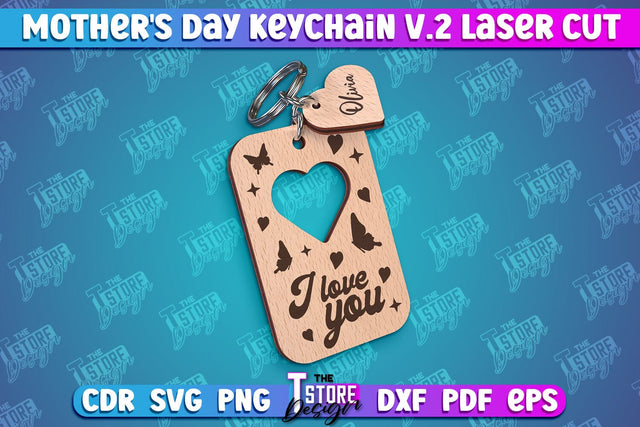 Mother’s Day Keychain | Happy Mother’s Day | Mom SVG Quotes | Gift for Granny v.2 SVG The T Store Design 