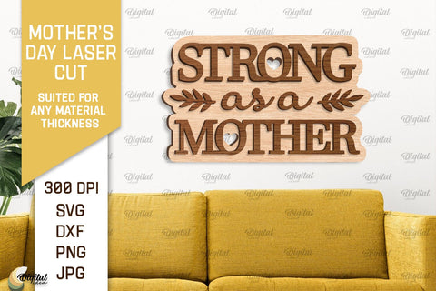 MOTHER'S DAY Laser Cut SVG Bundle. Mother's Day Wall Decor SVG Evgenyia Guschina 