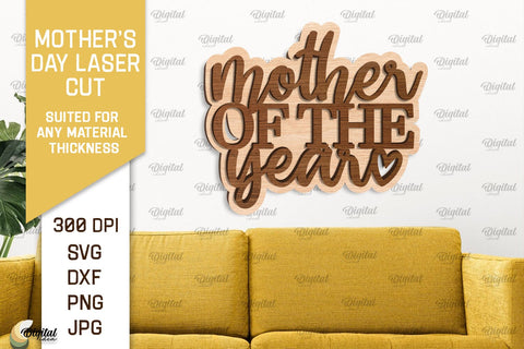MOTHER'S DAY Laser Cut SVG Bundle. Mother's Day Wall Decor SVG Evgenyia Guschina 