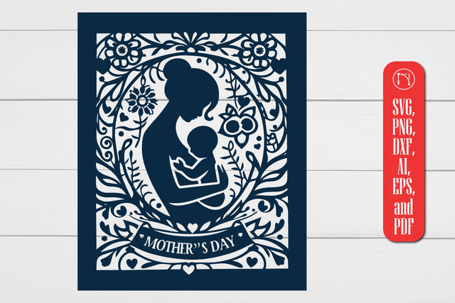 Mother's Day laser cut SVG file. SVG MD JOYNAL ABDIN 