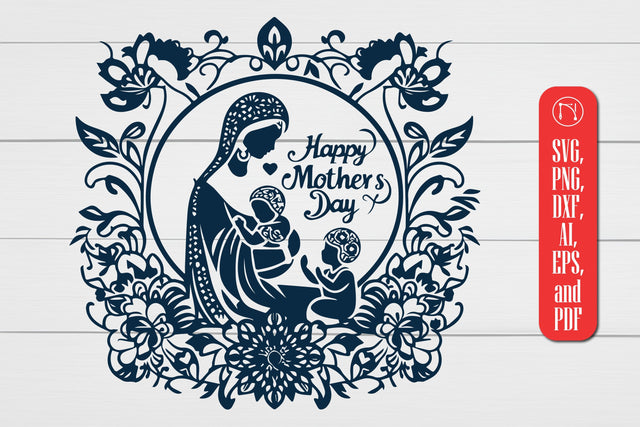 Mother's Day laser cut SVG file SVG MD JOYNAL ABDIN 