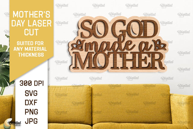 MOTHER'S DAY Laser Cut SVG. Laser Cut Mother's Day Wall Decor SVG Evgenyia Guschina 