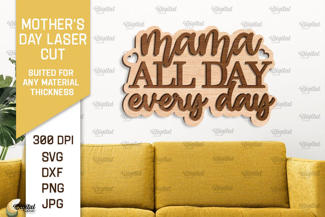 MOTHER'S DAY Laser Cut SVG. Laser Cut Mother's Day Wall Decor SVG Evgenyia Guschina 