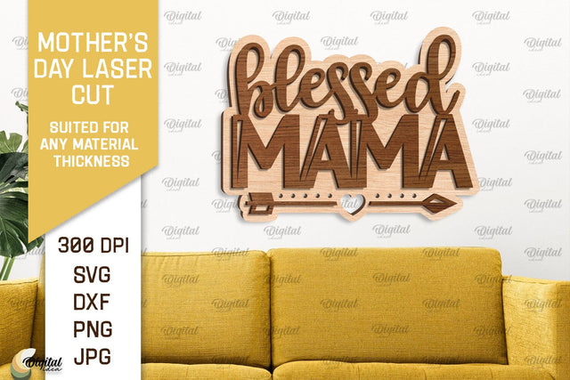 MOTHER'S DAY Laser Cut SVG. Laser Cut Mother's Day Wall Decor SVG Evgenyia Guschina 