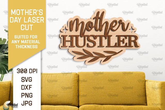 MOTHER'S DAY Laser Cut SVG. Laser Cut Mother's Day Wall Decor SVG Evgenyia Guschina 