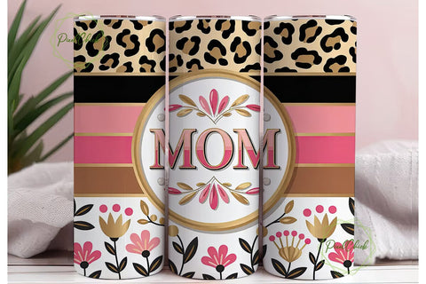 Mother's Day Leopard & Floral Tumbler Sublimation PixelChick 