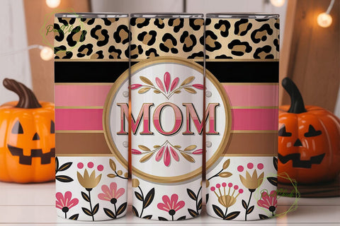 Mother's Day Leopard & Floral Tumbler Sublimation PixelChick 