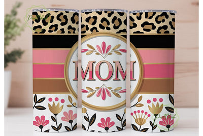 Mother's Day Leopard & Floral Tumbler Sublimation PixelChick 