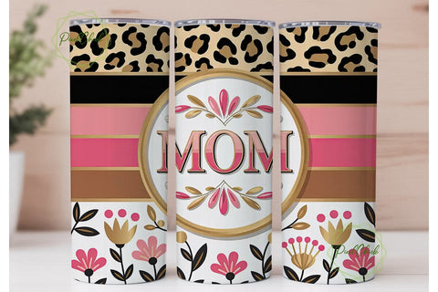 Mother's Day Leopard & Floral Tumbler Sublimation PixelChick 