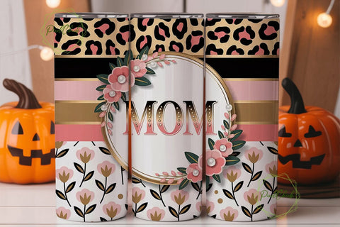 Mother's Day Leopard & Floral Tumbler Sublimation PixelChick 