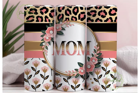 Mother's Day Leopard & Floral Tumbler Sublimation PixelChick 