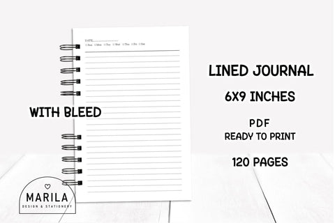 Mother's Day Lined Notebook + Cover #22 Digital Pattern Marilakits 