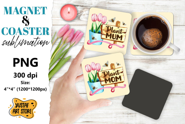 Mother's day magnet design/Mother's day coaster sublimation Sublimation Yustaf Art Store 