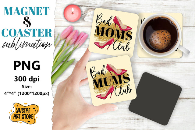 Mother's day magnet design/Mother's day coaster sublimation Sublimation Yustaf Art Store 
