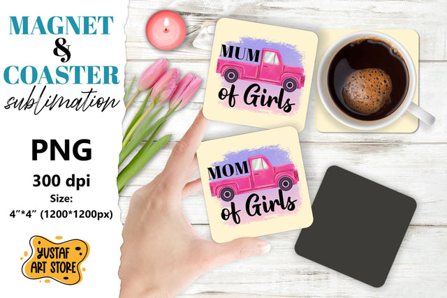 Mother's day magnet design/Mother's day coaster sublimation Sublimation Yustaf Art Store 