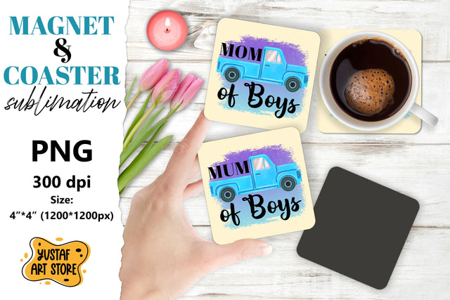 Mother's day magnet design/Mother's day coaster sublimation Sublimation Yustaf Art Store 
