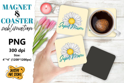 Mother's day magnet design/Mother's day coaster sublimation Sublimation Yustaf Art Store 