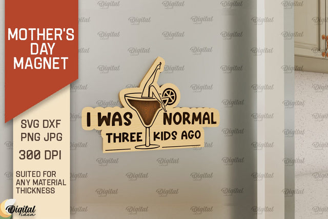 Mother's Day Magnet Laser Cut. Gift for Mom SVG SVG Evgenyia Guschina 
