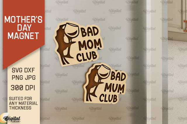Mother's Day Magnet Laser Cut. Gift for Mom SVG SVG Evgenyia Guschina 