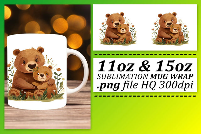 Mother's Day Mama Bear Hugs Bliss Sublimation afrosvg 