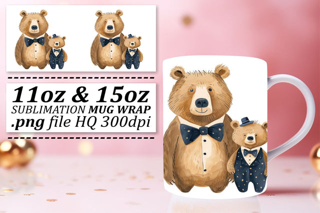 Mother's Day Mama Bear Hugs Delight Wrap Sublimation afrosvg 