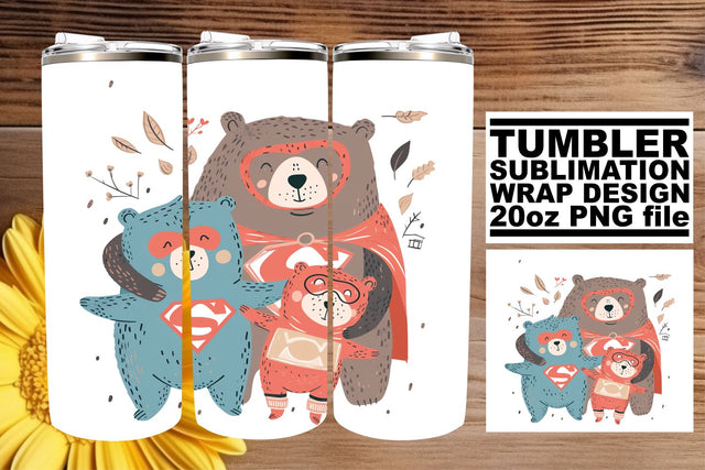 Mother's Day Mama Bear Tumbler Wrap Sublimation afrosvg 