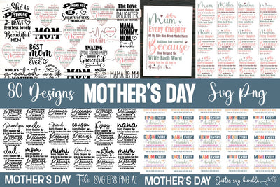 Mother's day Mega SVG Bundle, 80 Designs, Best Seller,SVGs,Quotes and Sayings,Food & Drink,On Sale, Print & Cut SVG designmaster24 