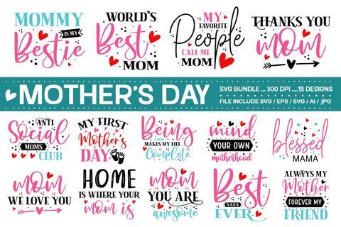 Mother's day Mega SVG Bundle, Best Seller,SVGs,Quotes and Sayings,Food & Drink,On Sale, Print & Cut SVG designmaster24 