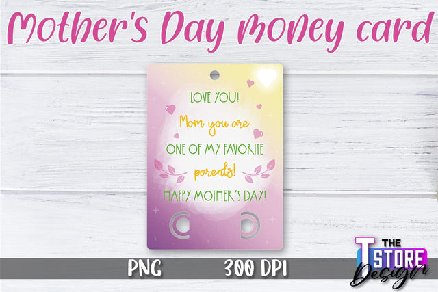 Mother's Day Money Card PNG Design | Mom Money Holder | Happy Mother's Day Sublimation The T Store Design 