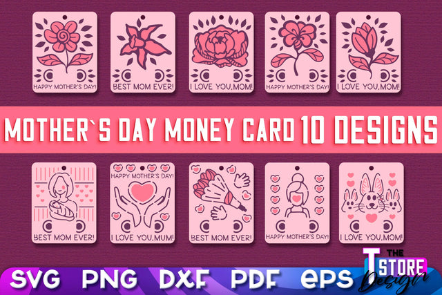 Mother’s Day Money Card SVG | Mother’s Day SVG Design | Mom SVG Quotes SVG The T Store Design 