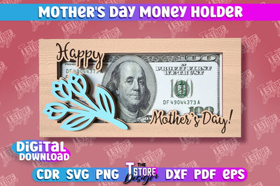 Mother's Day Money Holder | Money Card | Greeting Cards | Granny Gift | CNC File SVG The T Store Design 