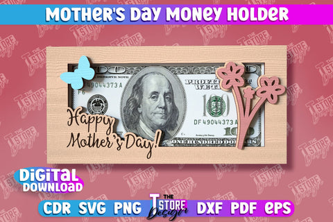 Mother's Day Money Holder | Money Card | Greeting Cards | Granny Gift | CNC File SVG The T Store Design 