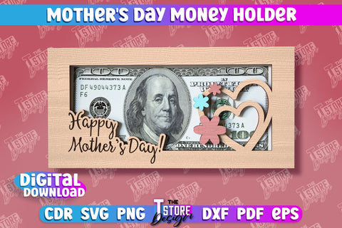 Mother's Day Money Holder | Money Card | Greeting Cards | Granny Gift | CNC File SVG The T Store Design 
