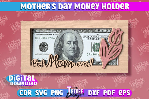 Mother's Day Money Holder | Money Card | Greeting Cards | Granny Gift | CNC File SVG The T Store Design 