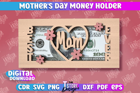 Mother's Day Money Holder | Money Card | Greeting Cards | Granny Gift | CNC File SVG The T Store Design 
