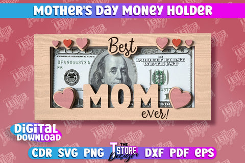 Mother's Day Money Holder | Money Card | Greeting Cards | Granny Gift | CNC File SVG The T Store Design 