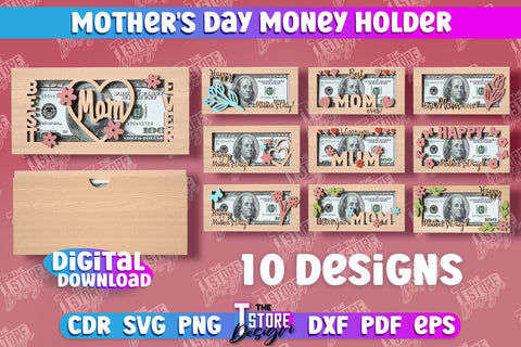 Mother's Day Money Holder | Money Card | Greeting Cards | Granny Gift | CNC File SVG The T Store Design 