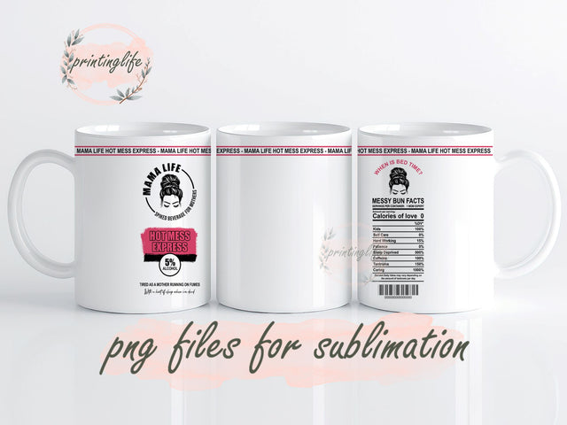 Mothers Day Mug Wrap Design, Instant Digital Design Download Mug Wrap Design, Mug Design PNG Sublimation PrintingLife 