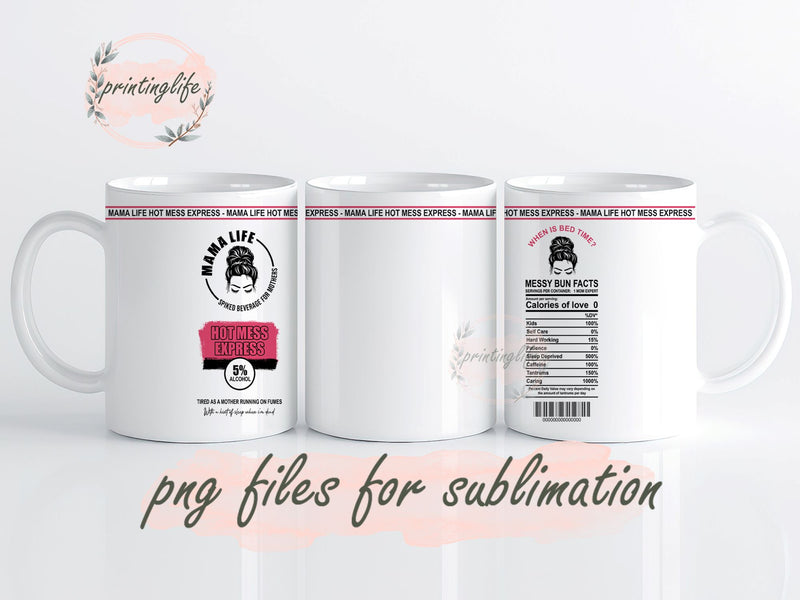 Mothers Day Mug Wrap Design, Instant Digital Design Download Mug Wrap Design, Mug Design PNG Sublimation PrintingLife 