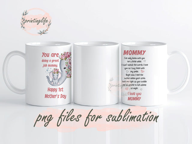 Mothers Day Mug Wrap Design, Instant Digital Design Download Mug Wrap Design, Mug Design PNG Sublimation PrintingLife 