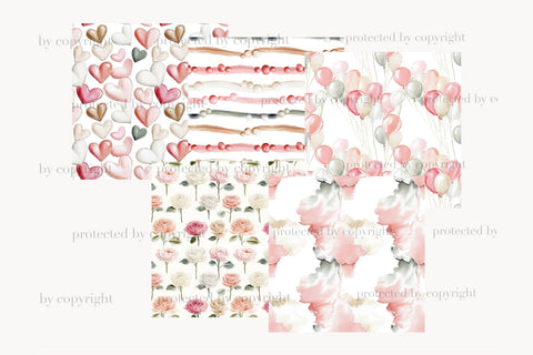 Mothers Day Paper Pattern | Floral Digital Roses Background Digital Pattern GlamArtZhanna 