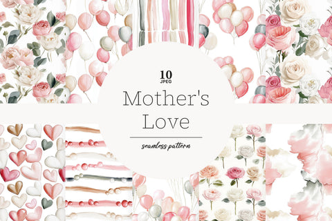 Mothers Day Paper Pattern | Floral Digital Roses Background Digital Pattern GlamArtZhanna 