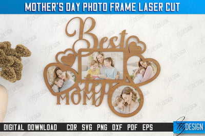 Mother’s Day Photo Frame | Gift Idea | Wall Décor | Hanging Frames | CNC File SVG Fly Design 