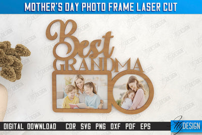 Mother’s Day Photo Frame | Gift Idea | Wall Décor | Hanging Frames | Double Photo Frame | CNC File SVG Fly Design 