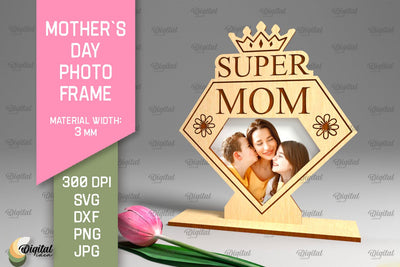 Mother`s Day Photo Frame SVG. Photo Frame Laser Cut SVG Evgenyia Guschina 