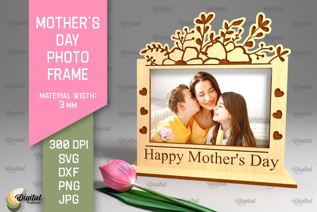 Mother`s Day Photo Frame SVG. Photo Frame Laser Cut SVG Evgenyia Guschina 
