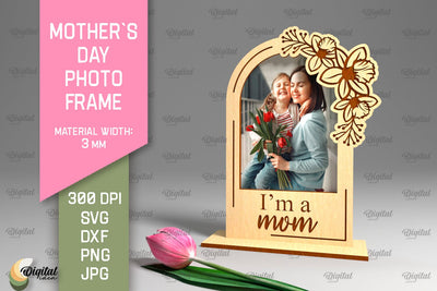 Mother`s Day Photo Frame SVG. Photo Frame Laser Cut SVG Evgenyia Guschina 